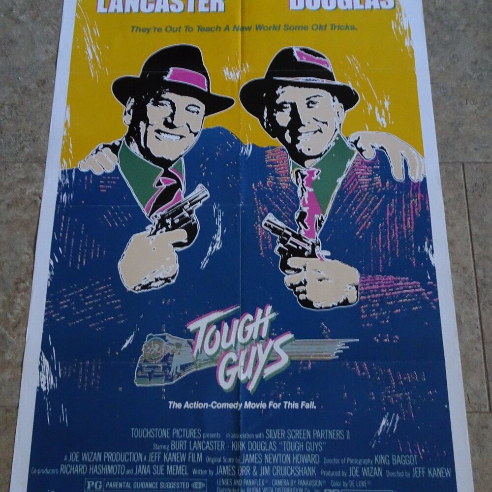 TOUGH GUYS MOVIE POSTER WITH BURT LANCASTER AND KIRK DOUGLAS